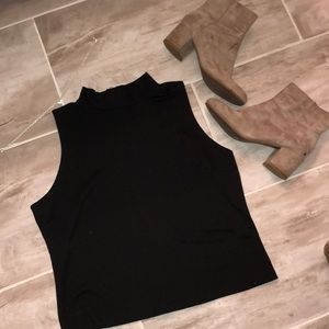 New York & Co Black Mock Neck Tank - NWOT